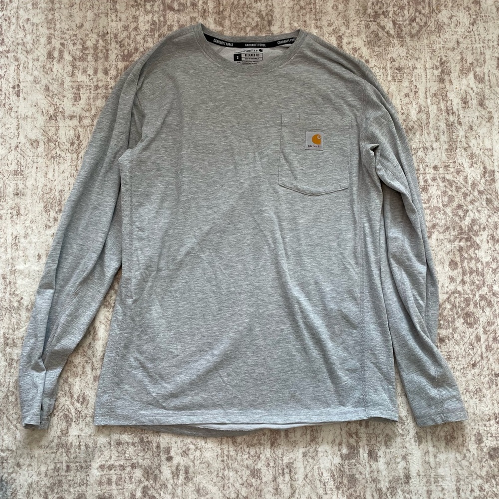 Carhartt Men's Heather Gray Long Sleeve Tee